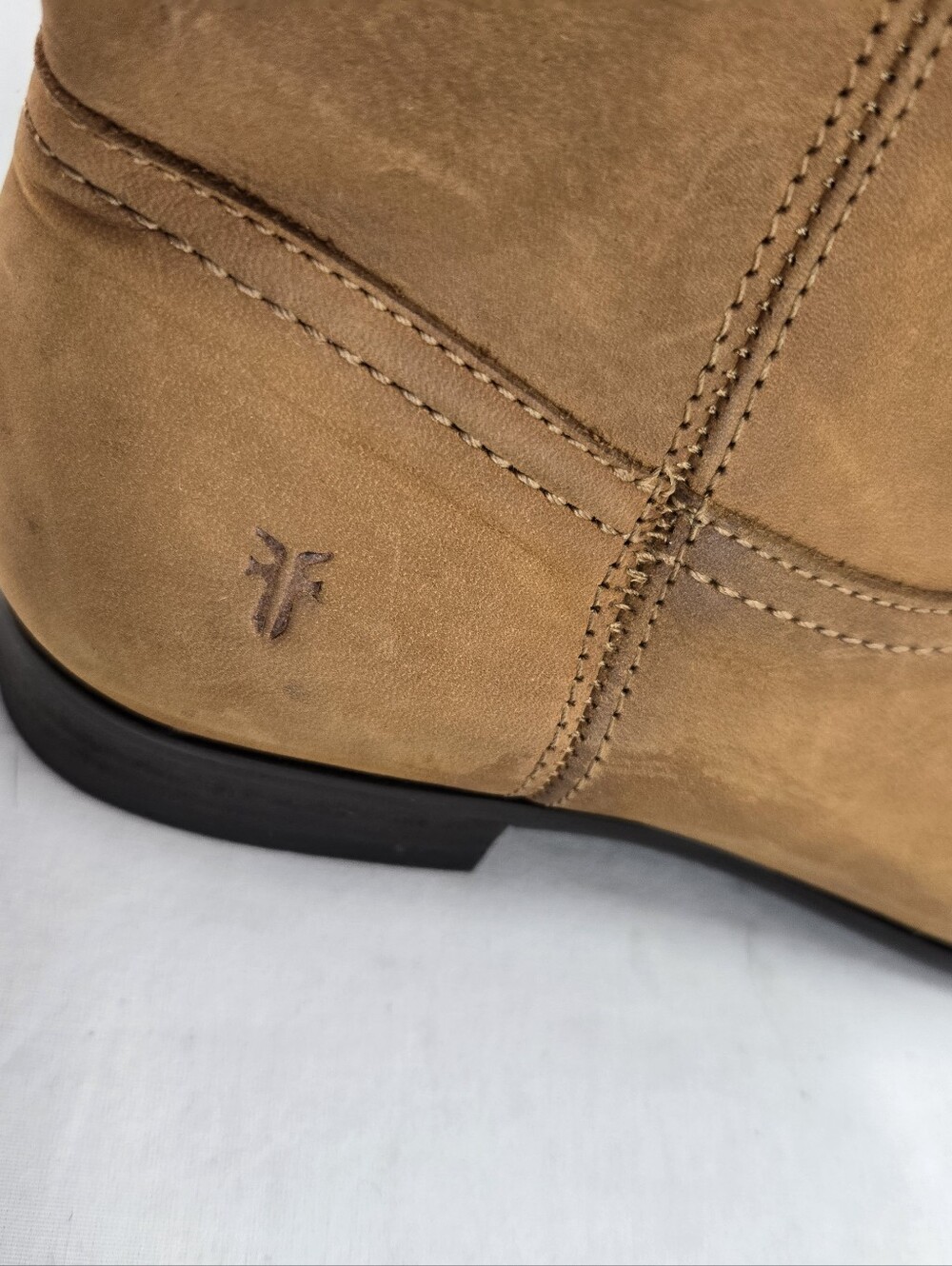 Frye Women’s 6 Brown Cognac Leather Short Riding Boots Cowboy Round Toe - Picture 5 of 8